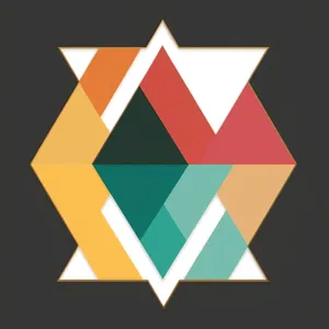 Pyramid Graphic Design Icon - Patterned Mosaic Shape