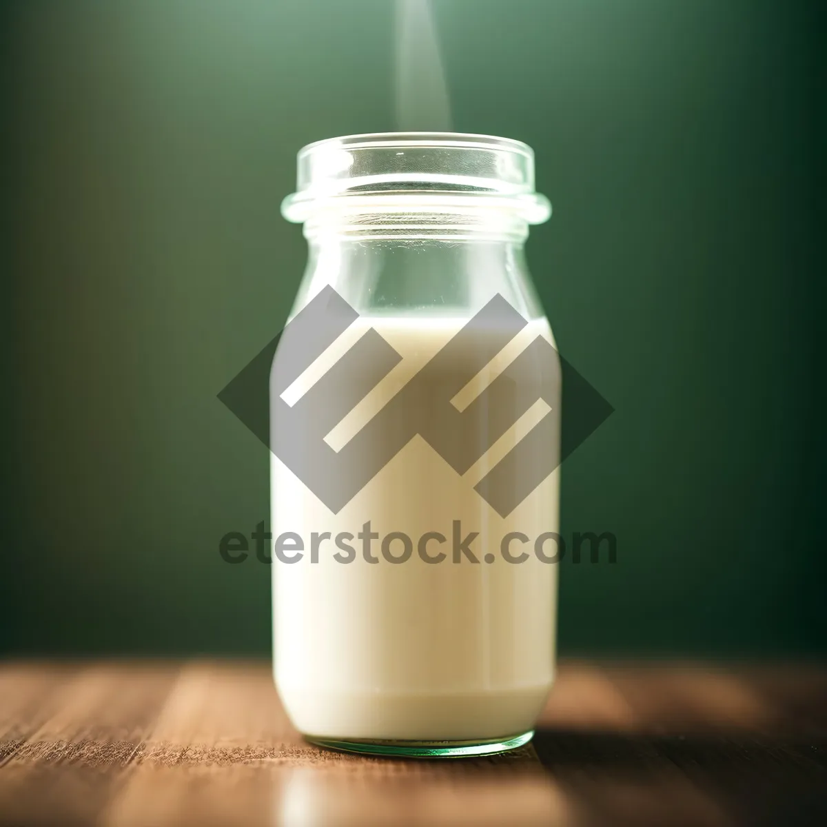 Picture of Refreshing Milk in Glass Bottle - Health Boosting Beverage