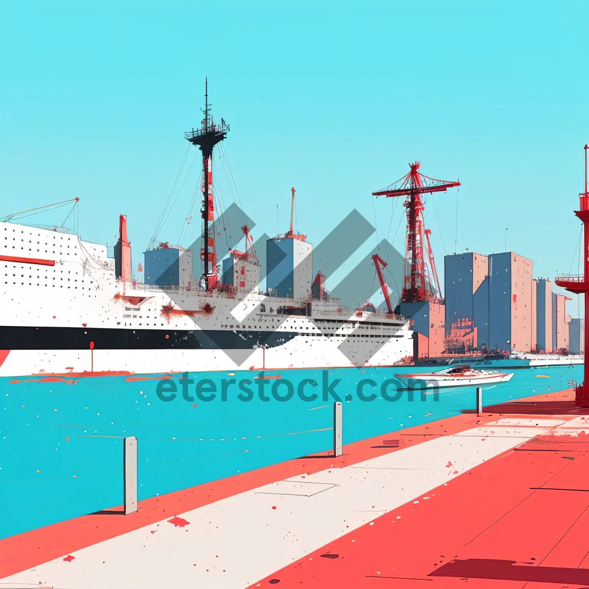 Picture of Shipping Port: Cargo ship transporting goods