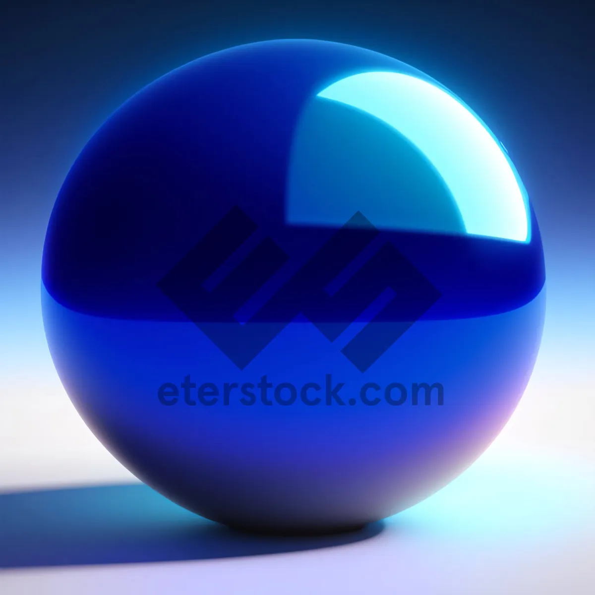 Picture of Shiny Glass Button Icon with Reflection