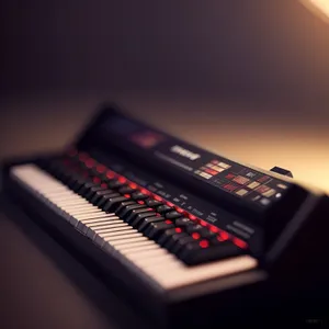 Modern Laptop Synthesizer: High-Tech Musical Keyboard Equipment