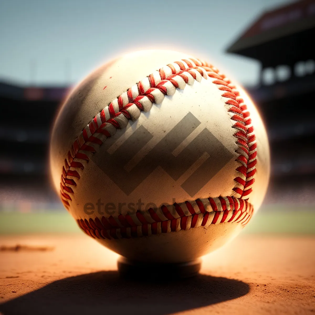 Picture of Baseball Game Equipment: Leather Ball for Sports Play