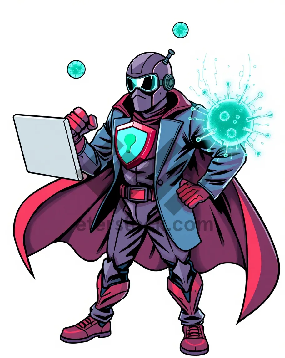 Picture of Magic charm in cartoon style with cape