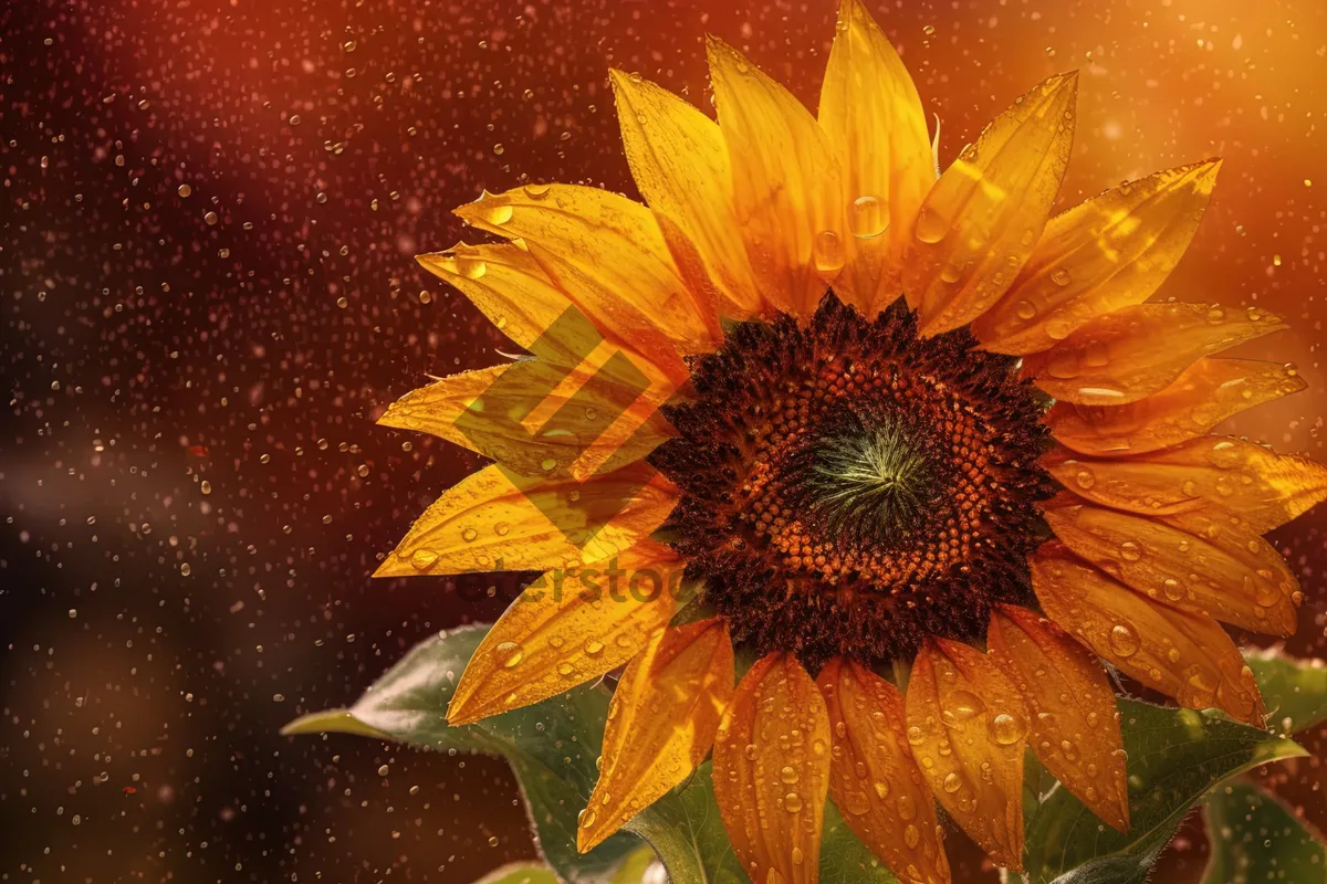 Picture of Bright yellow sunflower in a sunny field.