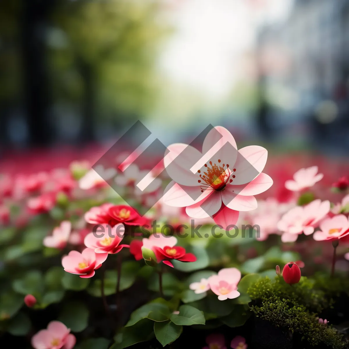 Picture of Pink Blossom on Flowering Quince Shrub