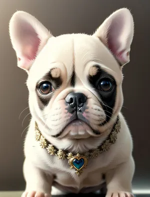 Wrinkled Terrier Bulldog Puppy - Adorable Studio Portrait