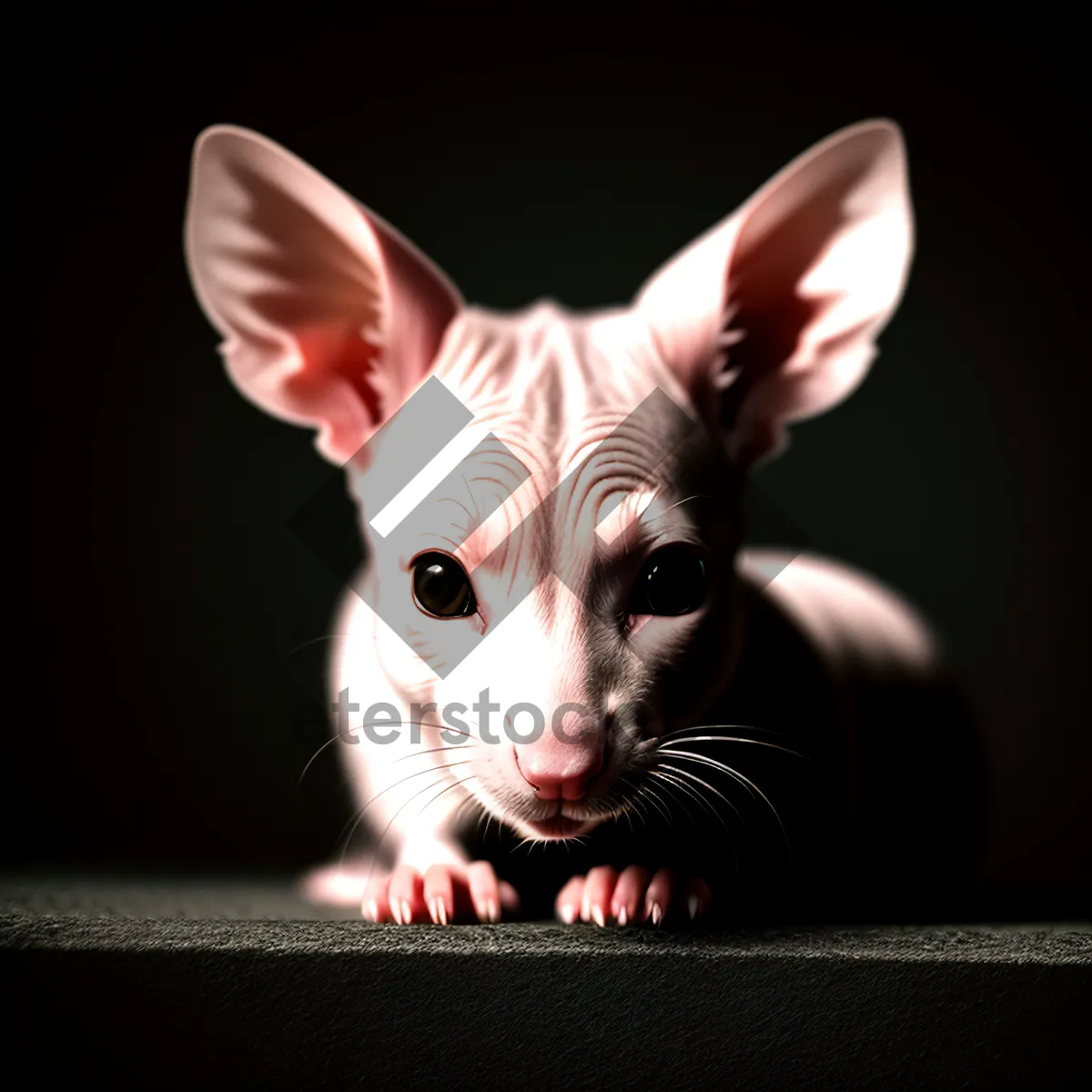 Picture of Curiosity-filled adorable mouse with fluffy fur and inquisitive eyes