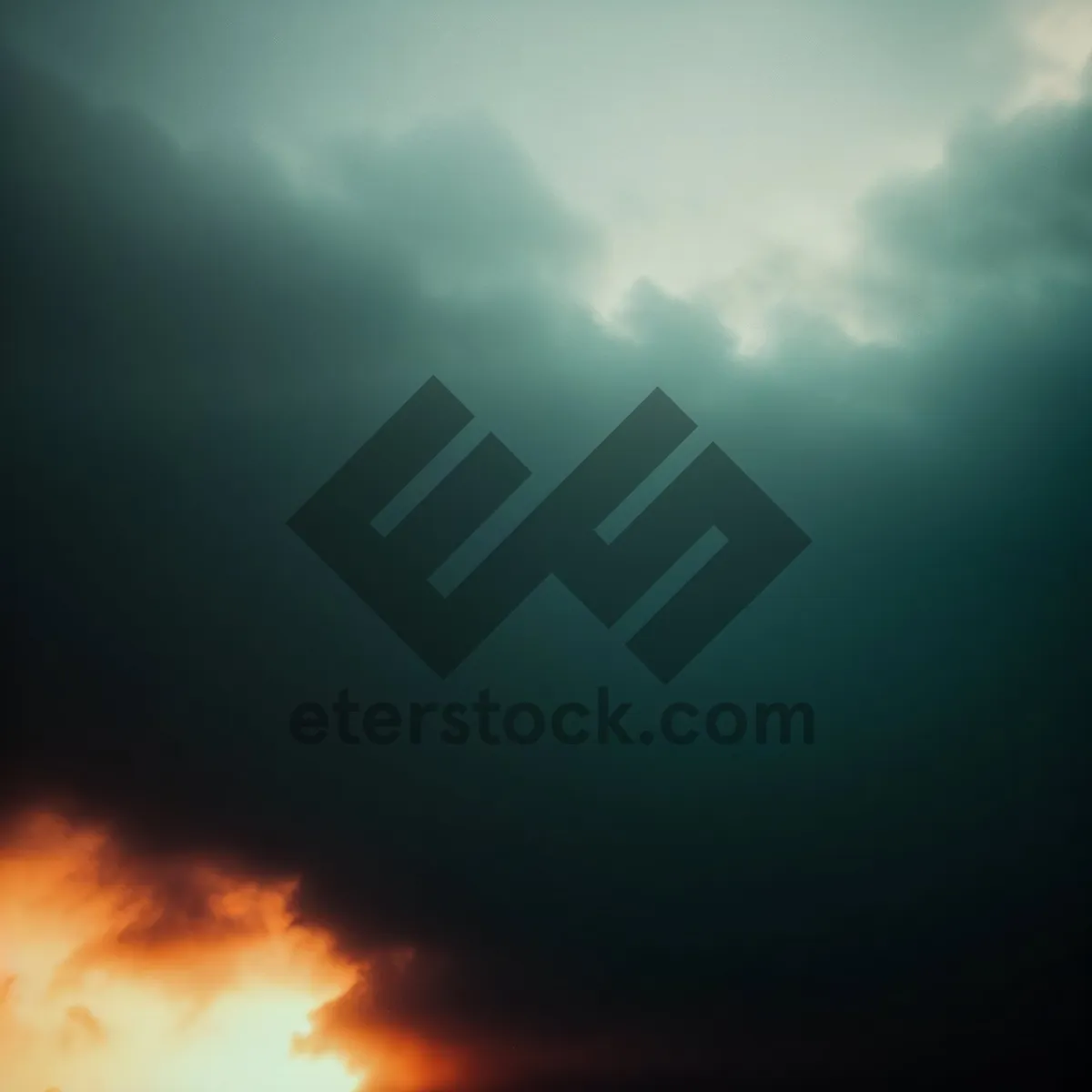 Picture of Vivid Summer Sky with Fluffy Clouds