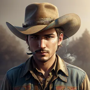 Smiling Cowboy Man in Western Hat