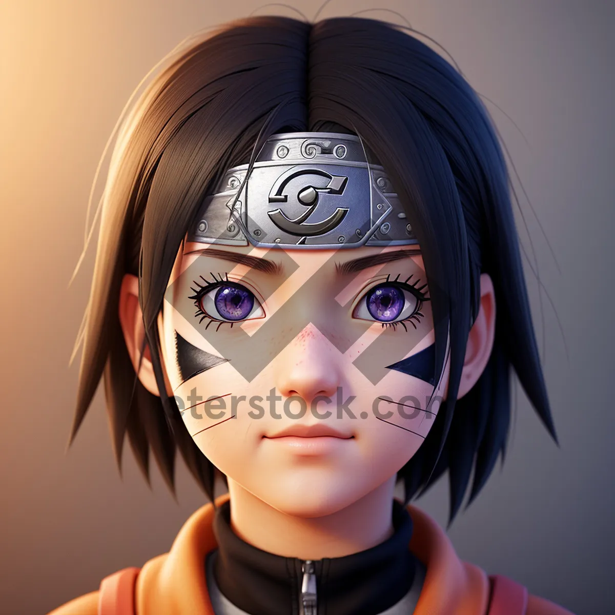 Picture of Stylish Black Masked Beauty with Captivating Gaze