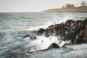 Tropical Island Beach Waves Scenic Landscape View