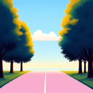 Serene Oak Meadow Under Clear Horizon