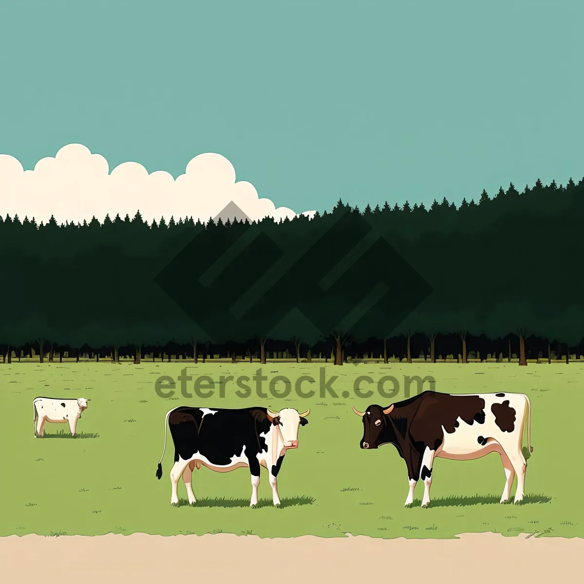 Picture of Black Angus cattle grazing on rural farmland