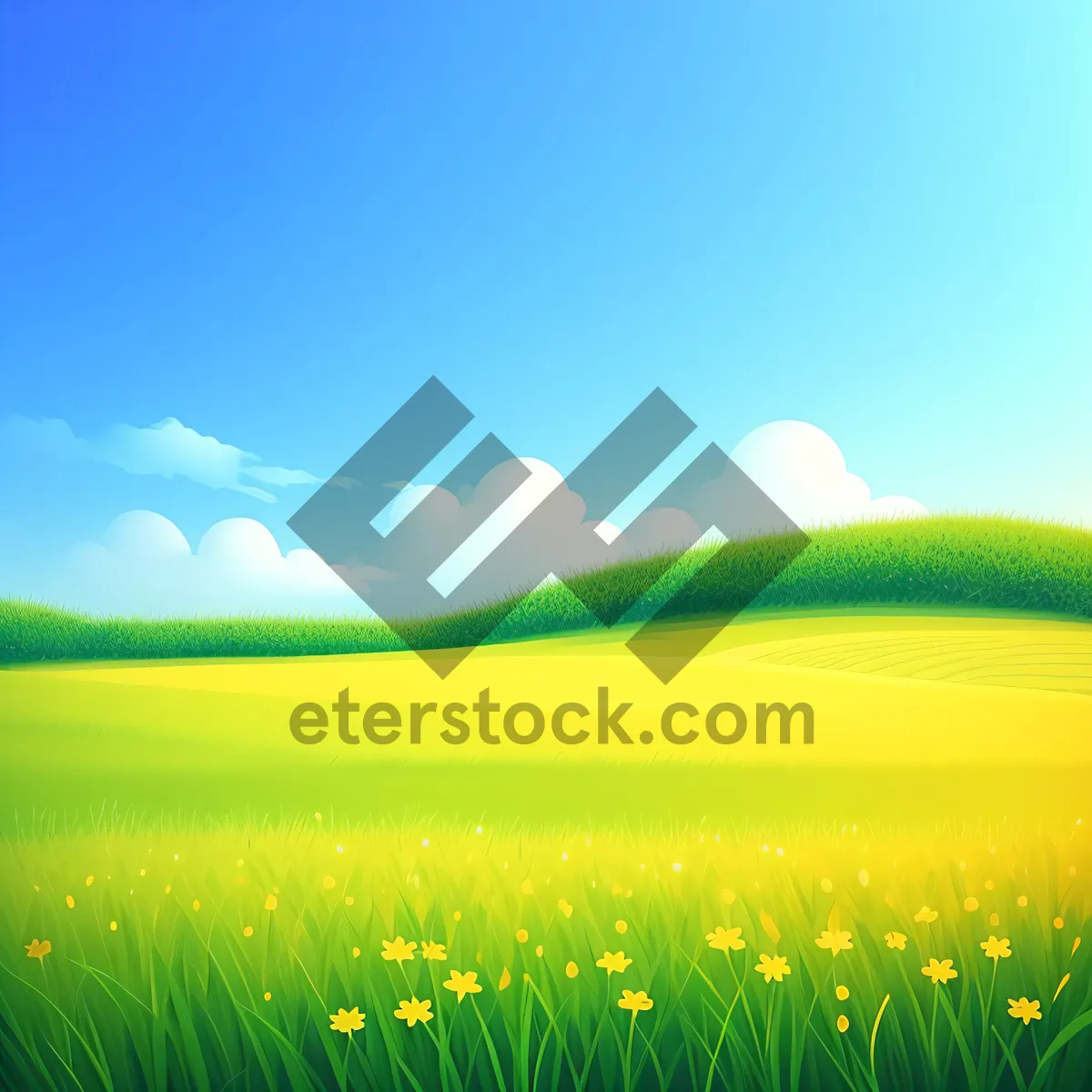 Picture of Sunny Meadow Bursting with Vibrant Flowers