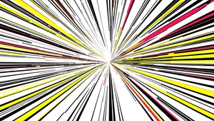 Abstract Black Light Tunnel Effect With Colorful Lines