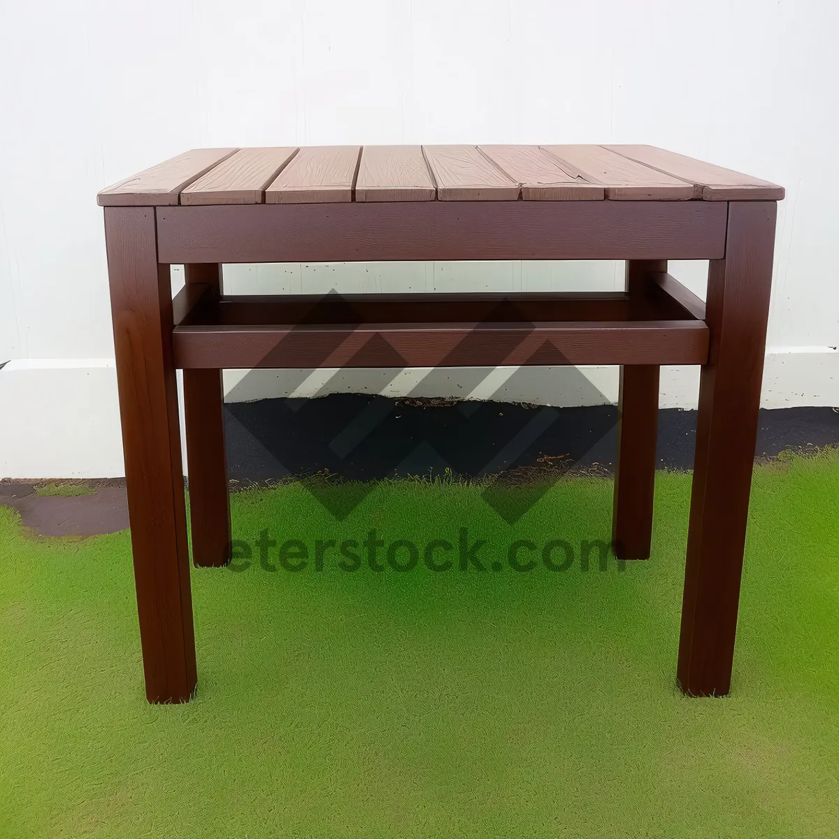 Picture of Empty Wooden Dining Table with Chairs