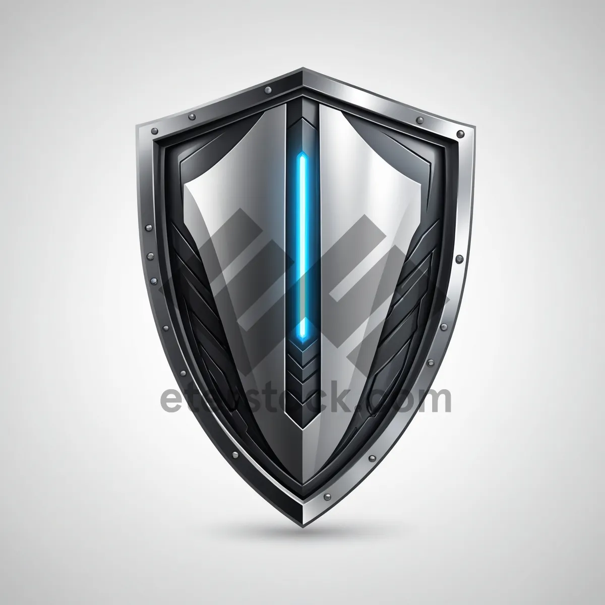 Picture of Shiny 3D metal heart icon design.
