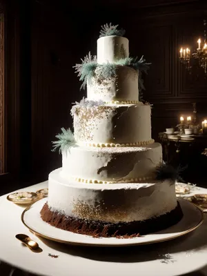 Cake Decor with Fountain Fixture