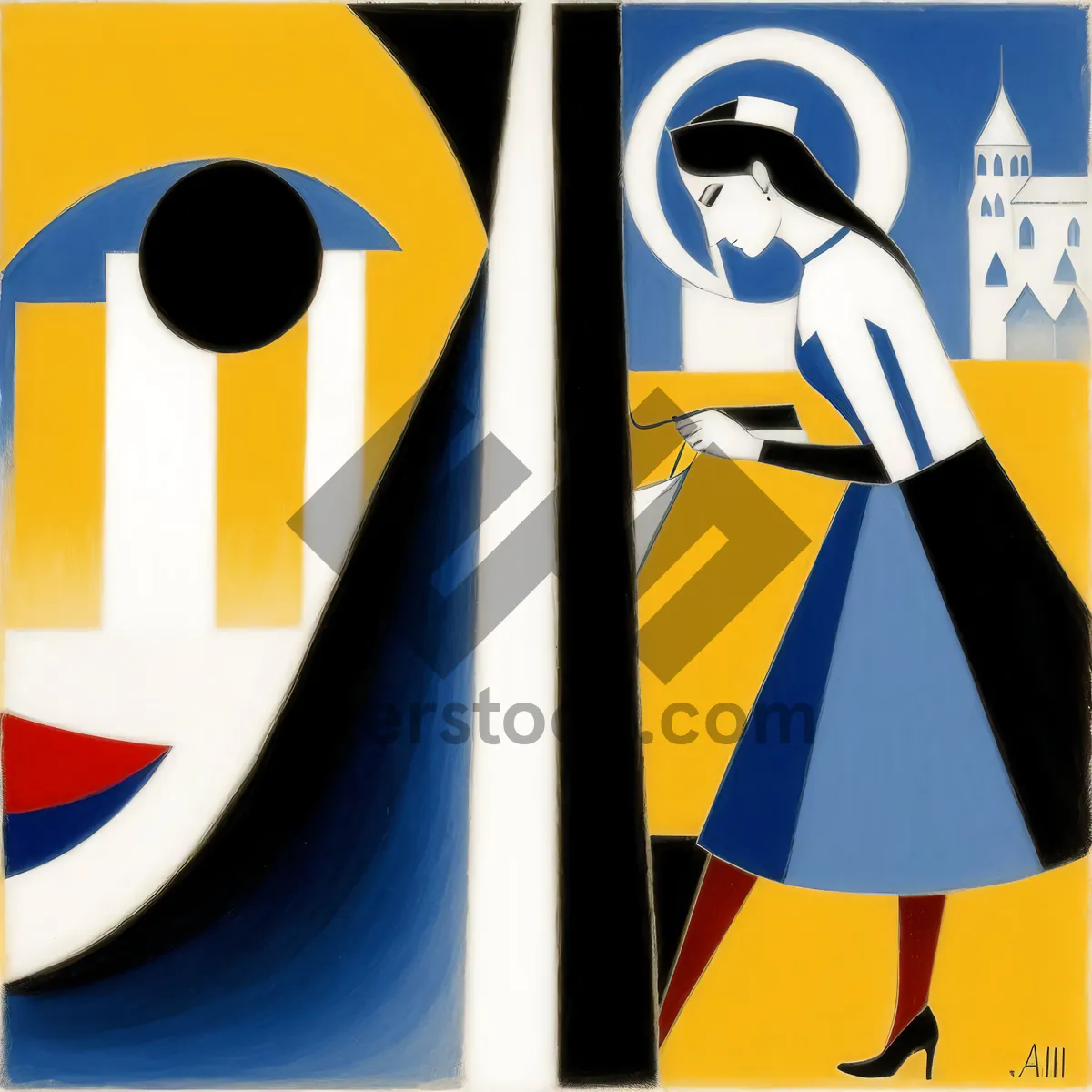 Picture of National flag symbol icon in sign shape