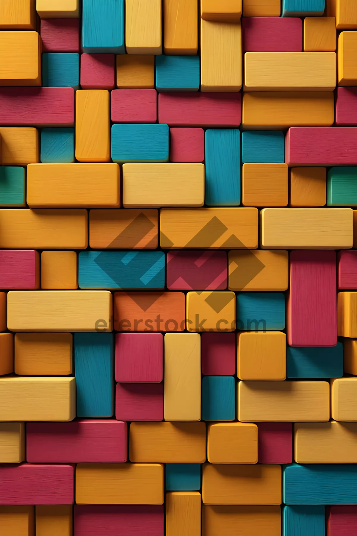 Picture of Yellow 3D Tile Mosaic Pattern Group Formation