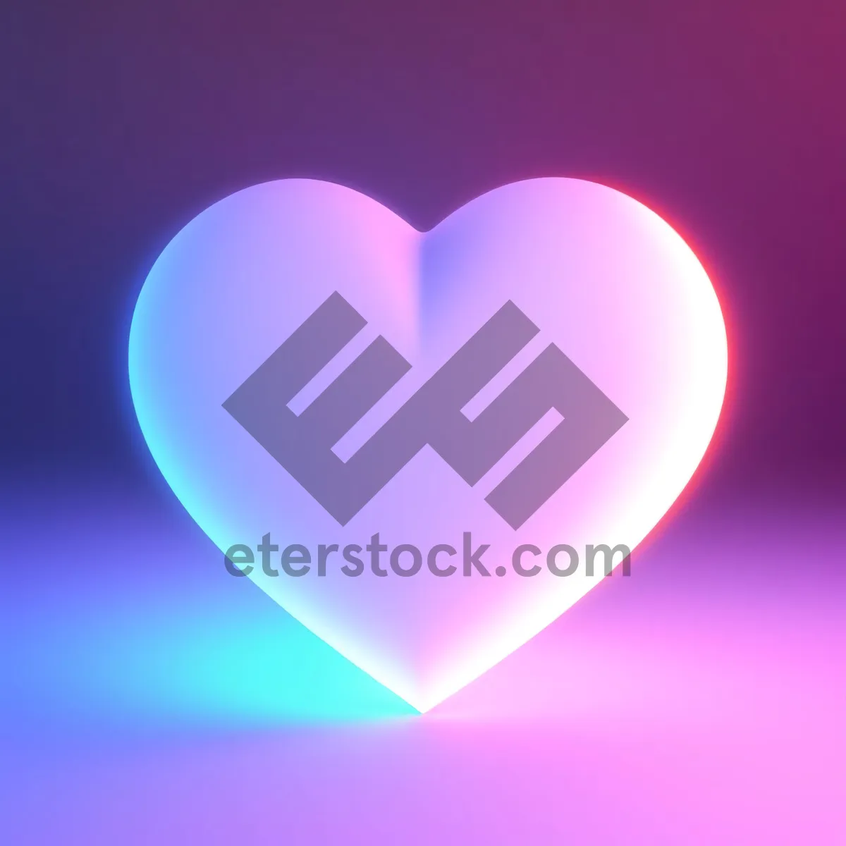 Picture of Shiny Pink Heart Valentine Icon Design