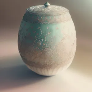 Traditional Chinese Porcelain Teapot with Ornamental Glass Ball
