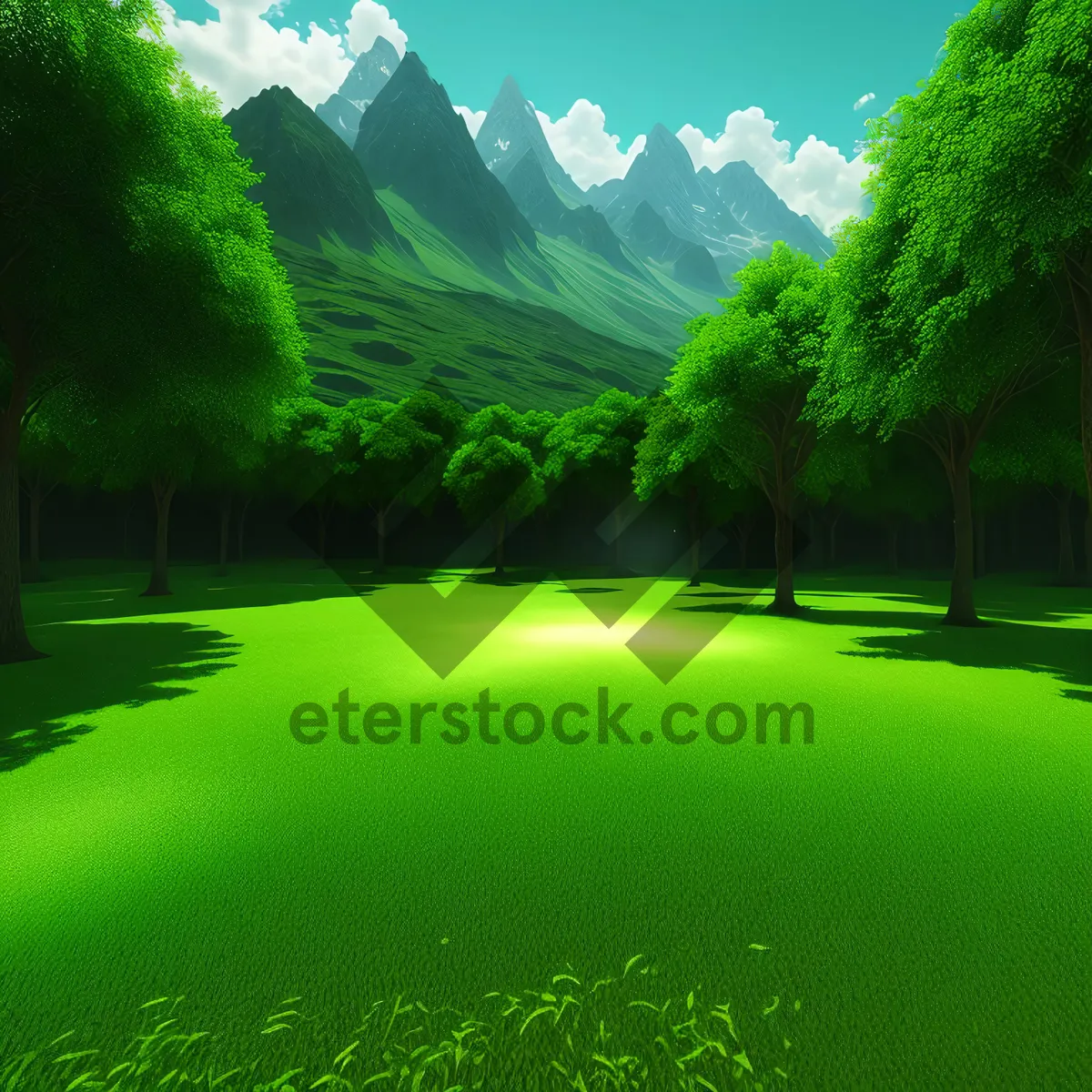 Picture of Serene Golf Course amidst Picturesque Landscape