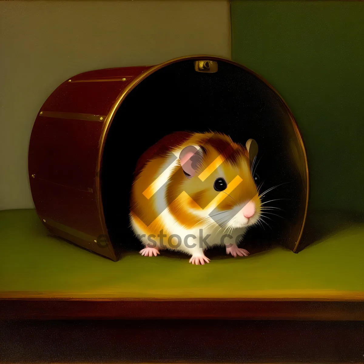 Picture of Adorable Kitty Peeking at Toaster