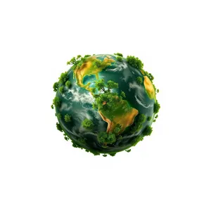 Planet Earth Global Map Icon.