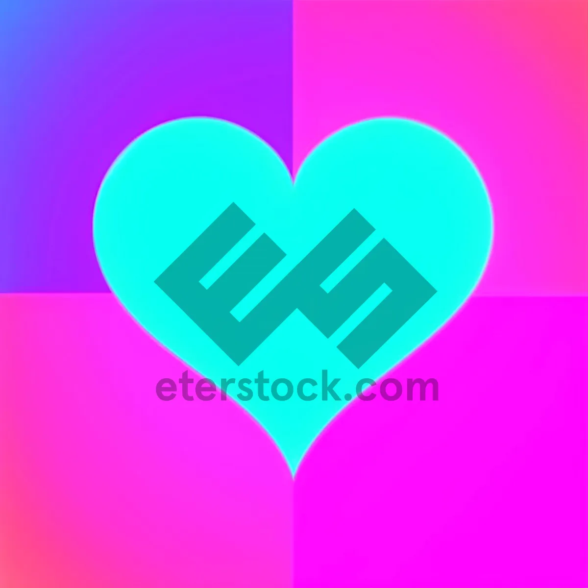 Picture of Romantic heart-shaped Valentine's Day art in pink.