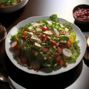 Fresh Vegetarian Bean Salad with Olive Oil Dressing