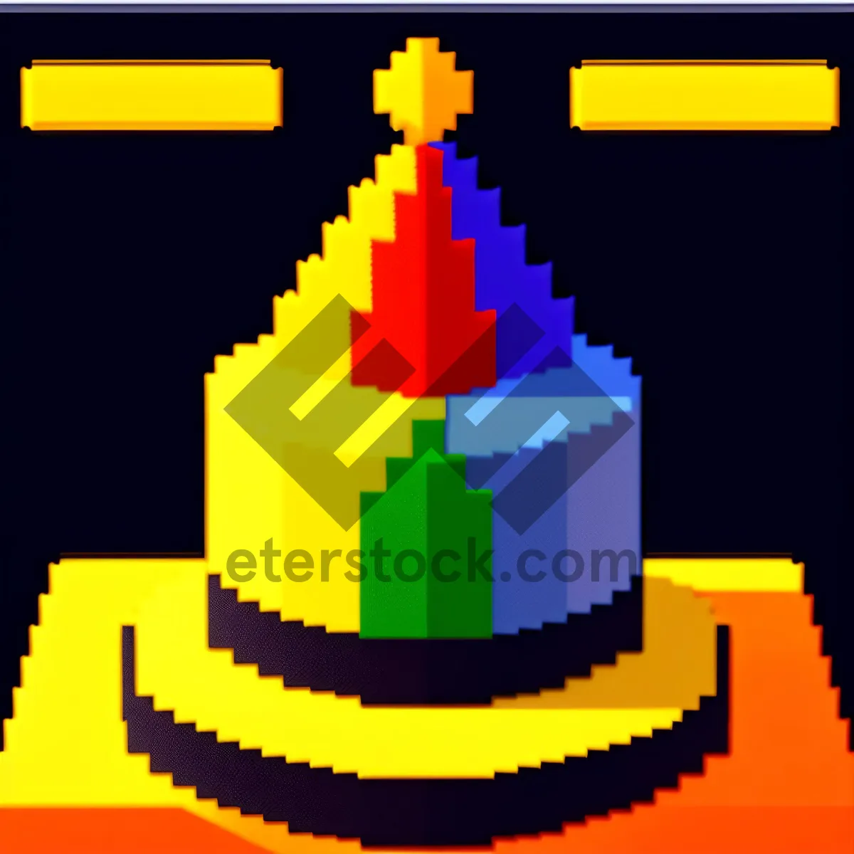 Picture of Business Location Icon - Symbolic Chimney on Map