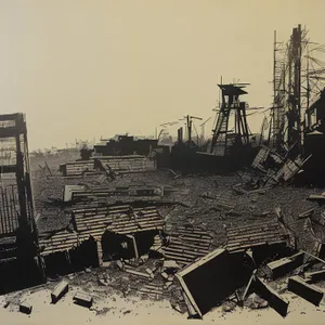 Industrial Crane Tower at the Port