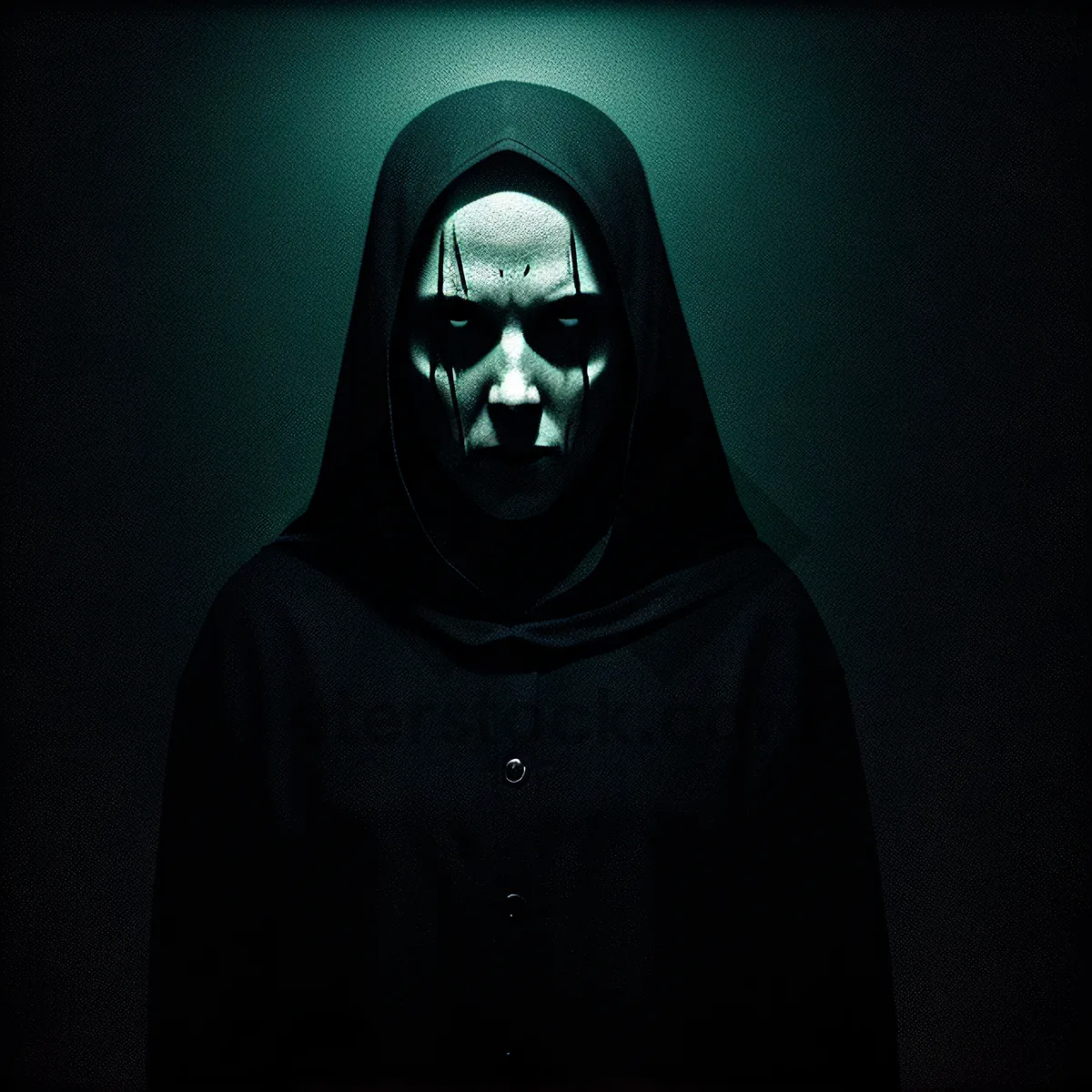 Picture of Dark Fashion Portrait: Robed Man with Mask