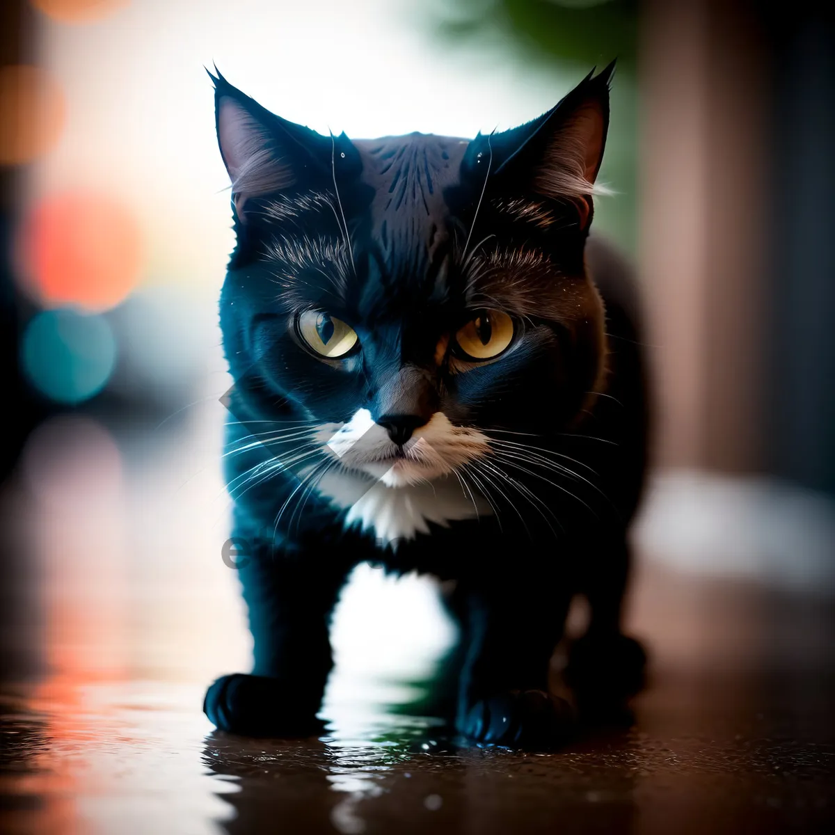 Picture of Playful Striped Kitty with Curious Eyes