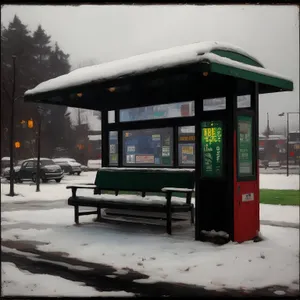 Urban Gas Pump Mechanism in City Street