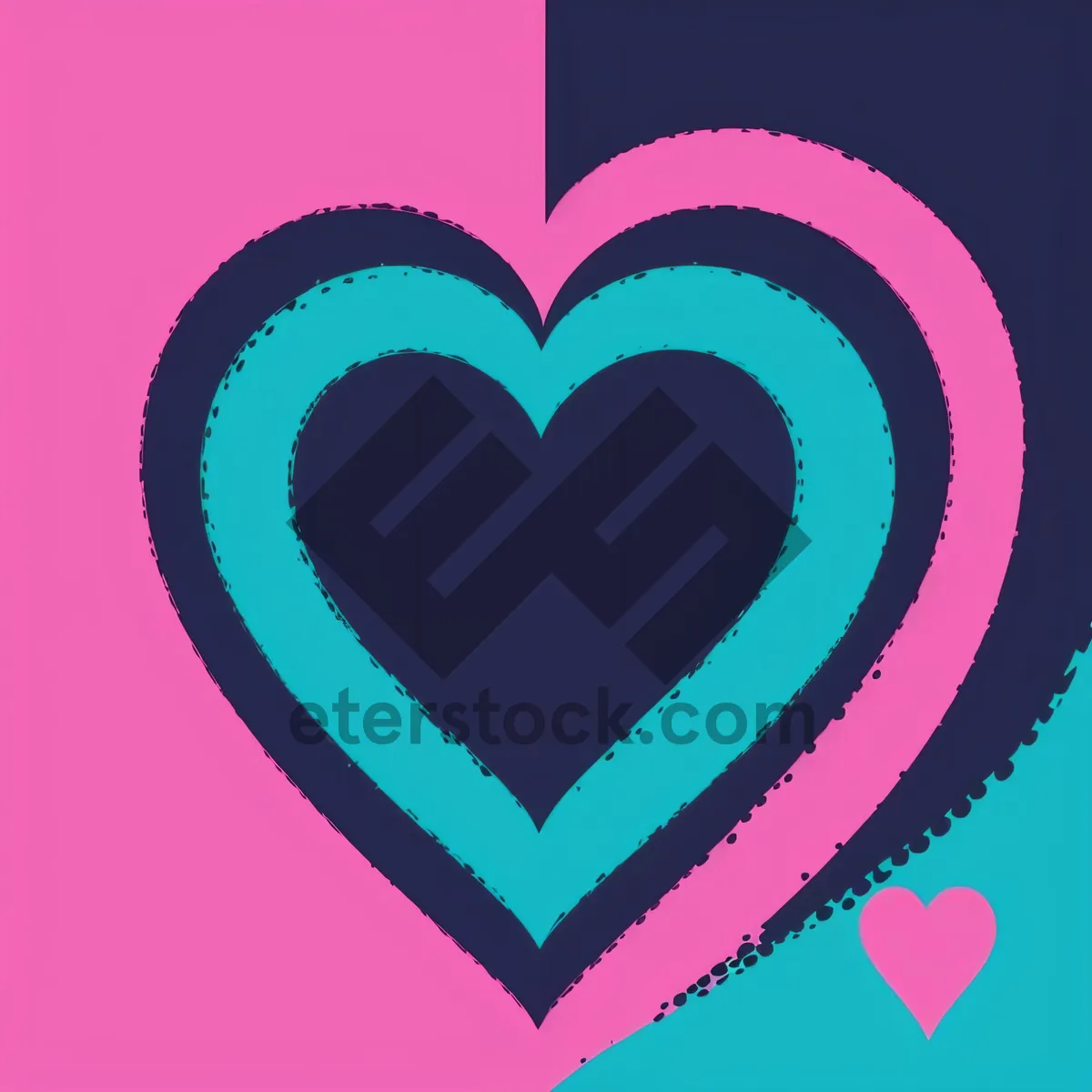 Picture of Romantic Heart: Hippie Love Icon for Valentine's Day