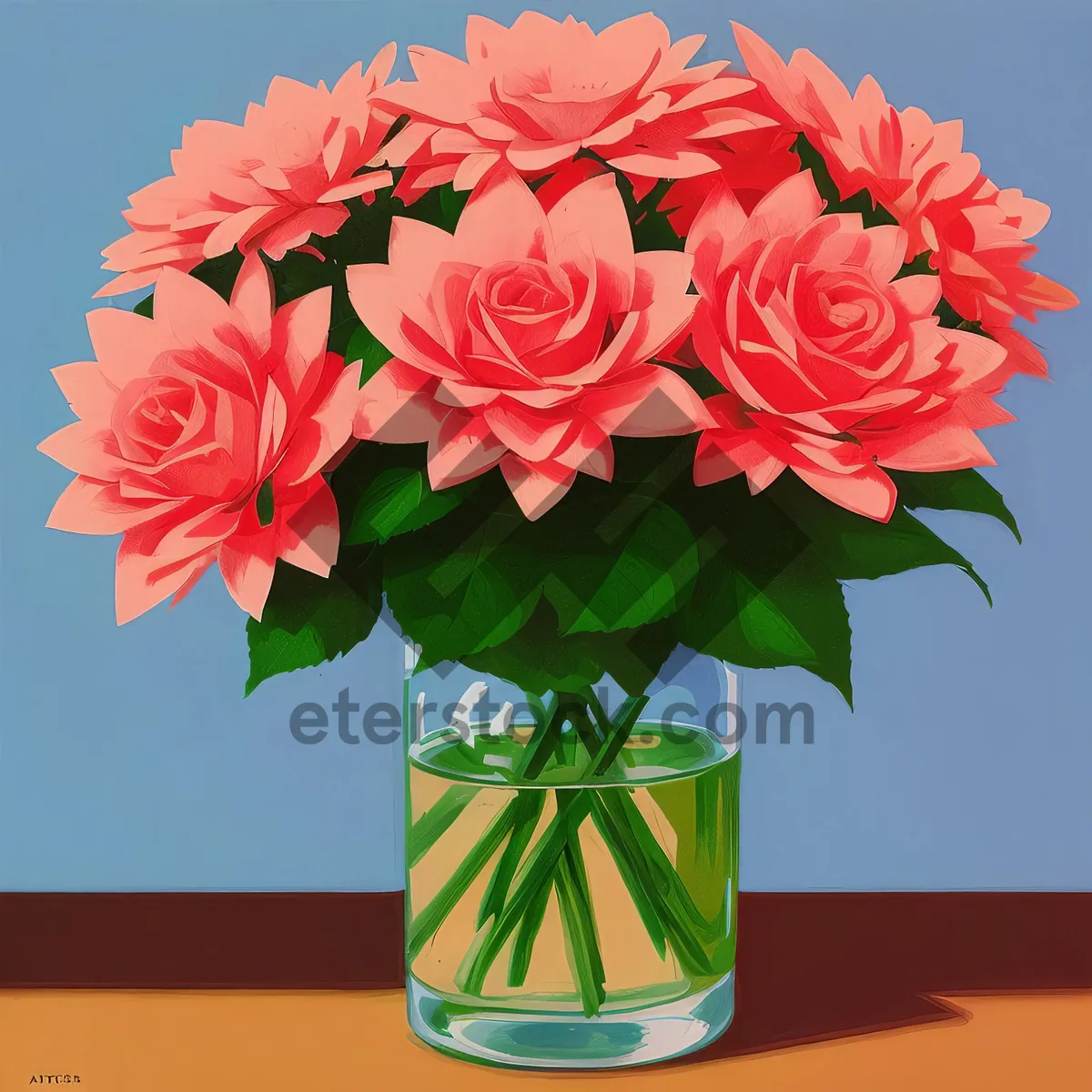 Picture of Bouquet of Blooming Roses: A Romantic Valentine's Day Gift