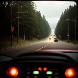 Night Drive on Expressway: Blurred Lights and Fast Movement