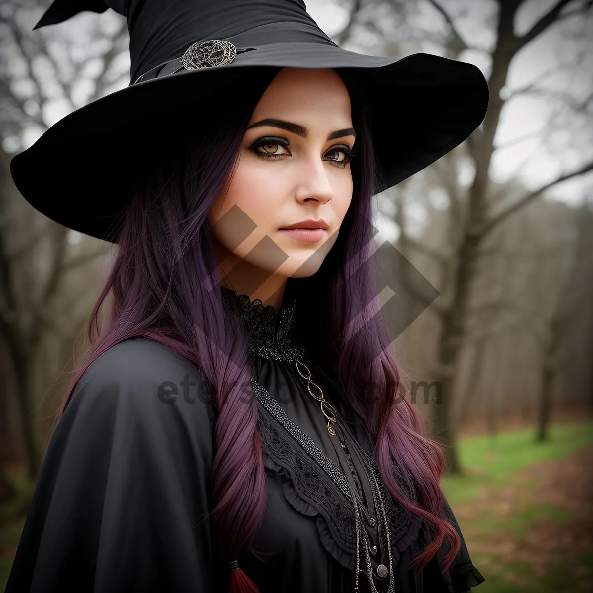 Picture of Pretty brunette with stylish cap and gown