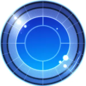 Glossy Round Grid Button Icon