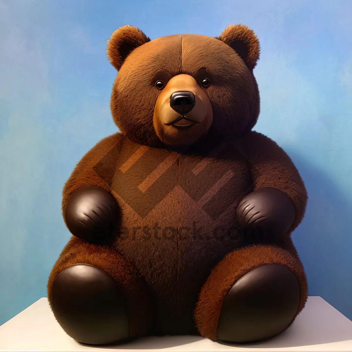 Picture of Fluffy Brown Teddy Bear - Valentine's Gift