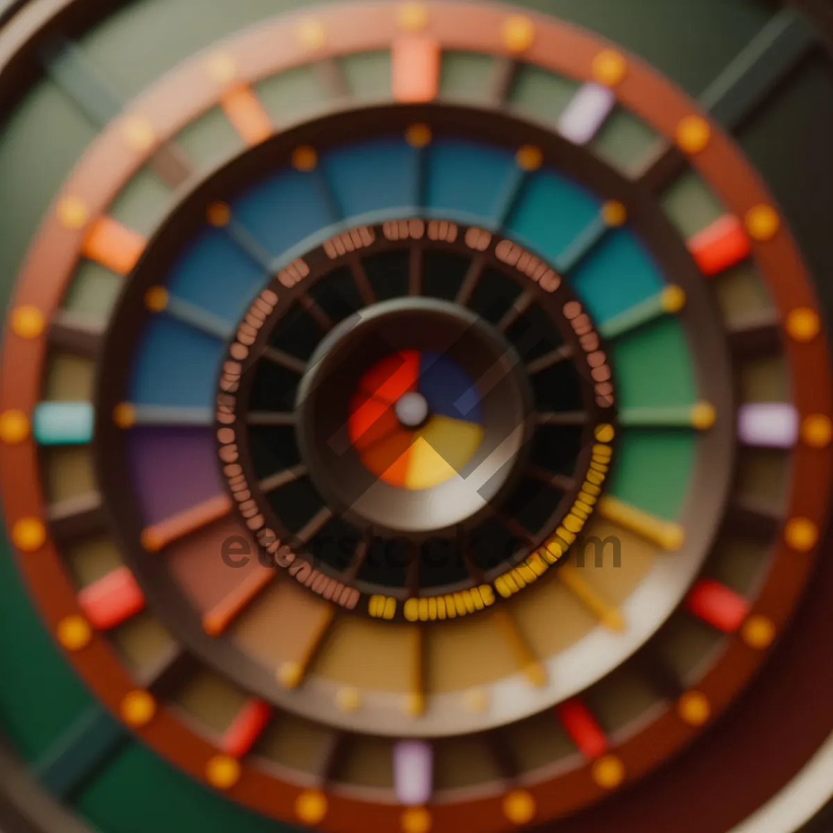 Picture of Roulette Wheel with Steps of Light