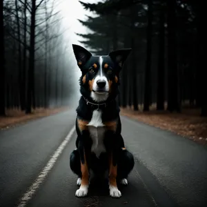 Adorable Greater Swiss Mountain Dog Puppy with Brown Fur