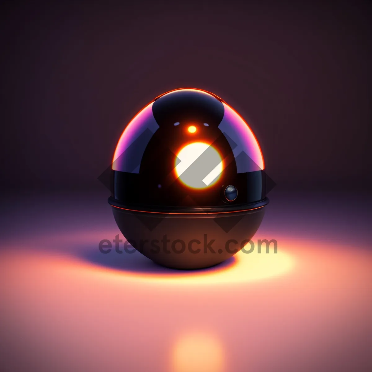 Picture of Shiny Orange Glass Button Web Element
