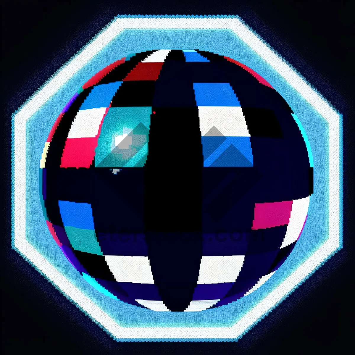 Picture of Patriotic Soccer Station Icon: Shiny World Championship Button