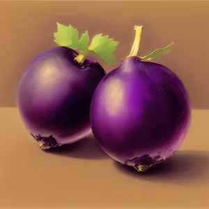 Shiny Winter Onion Decoration - Purple Glass Sphere