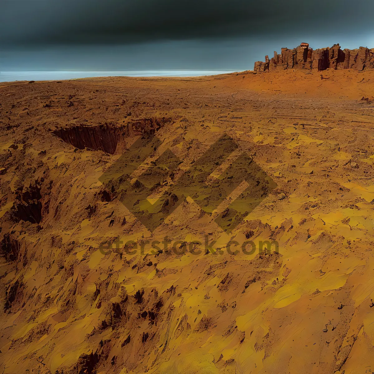 Picture of Vibrant Desert Horizon: Hot Yellow Sands