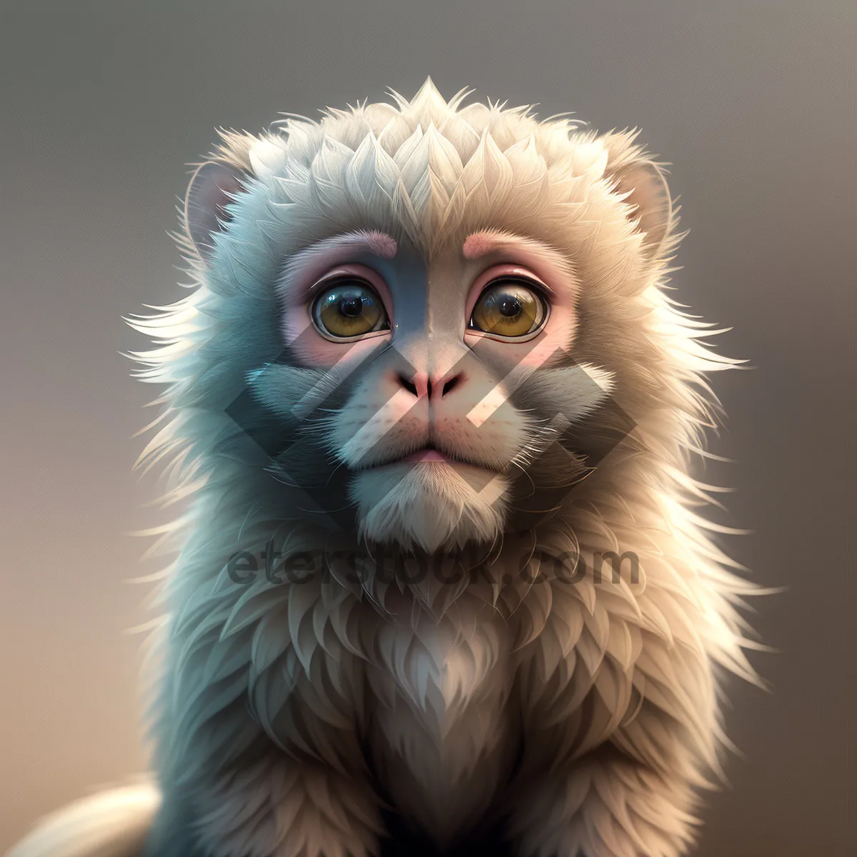 Picture of Captivating-eyed adorable monkey