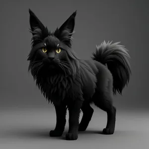 Adorable Gray Kitty with Fluffy Fur and Whiskers